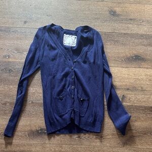 Justice navy‎ cardigan 16 kids